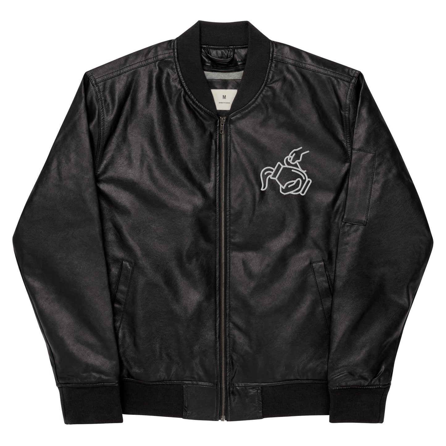 Sightingz Pour it on me Leather Bomber Jacket