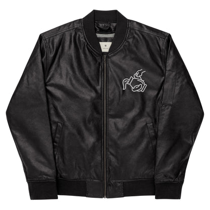 Sightingz Pour it on me Leather Bomber Jacket