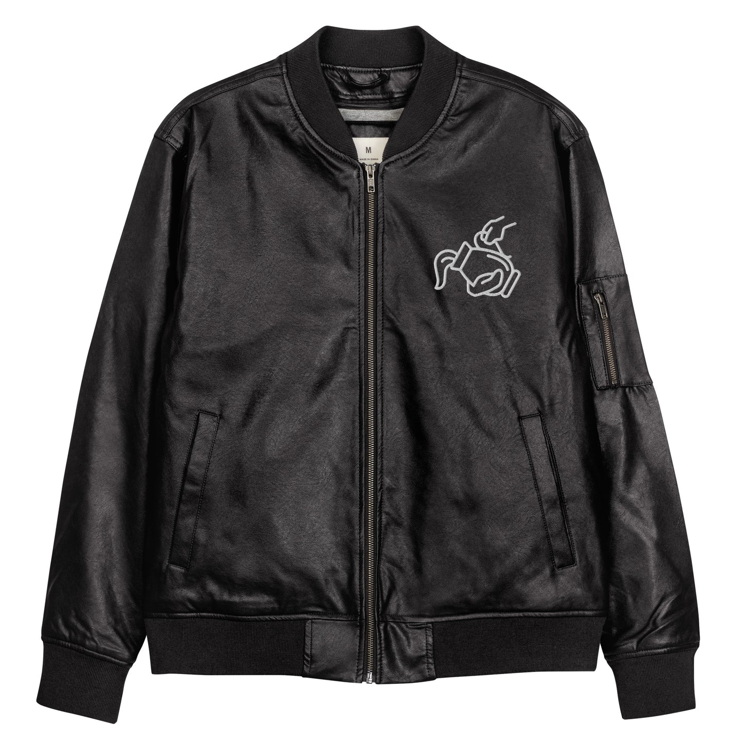 Sightingz Pour it on me Leather Bomber Jacket