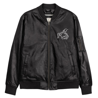 Sightingz Pour it on me Leather Bomber Jacket