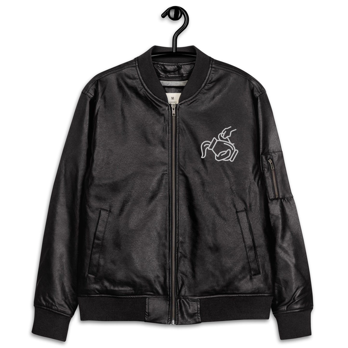 Sightingz Pour it on me Leather Bomber Jacket