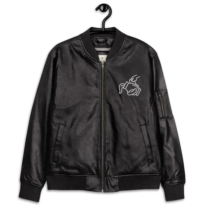 Sightingz Pour it on me Leather Bomber Jacket