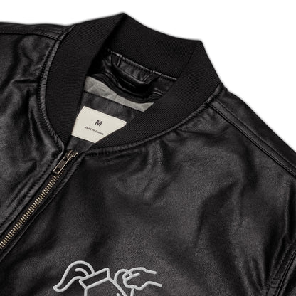 Sightingz Pour it on me Leather Bomber Jacket